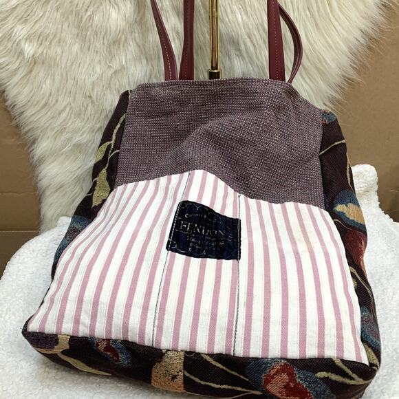 FENDON'S of Bishop CA Large Open Utility Tote Patchwork Upholstery Fabrics - Picture 13 of 16